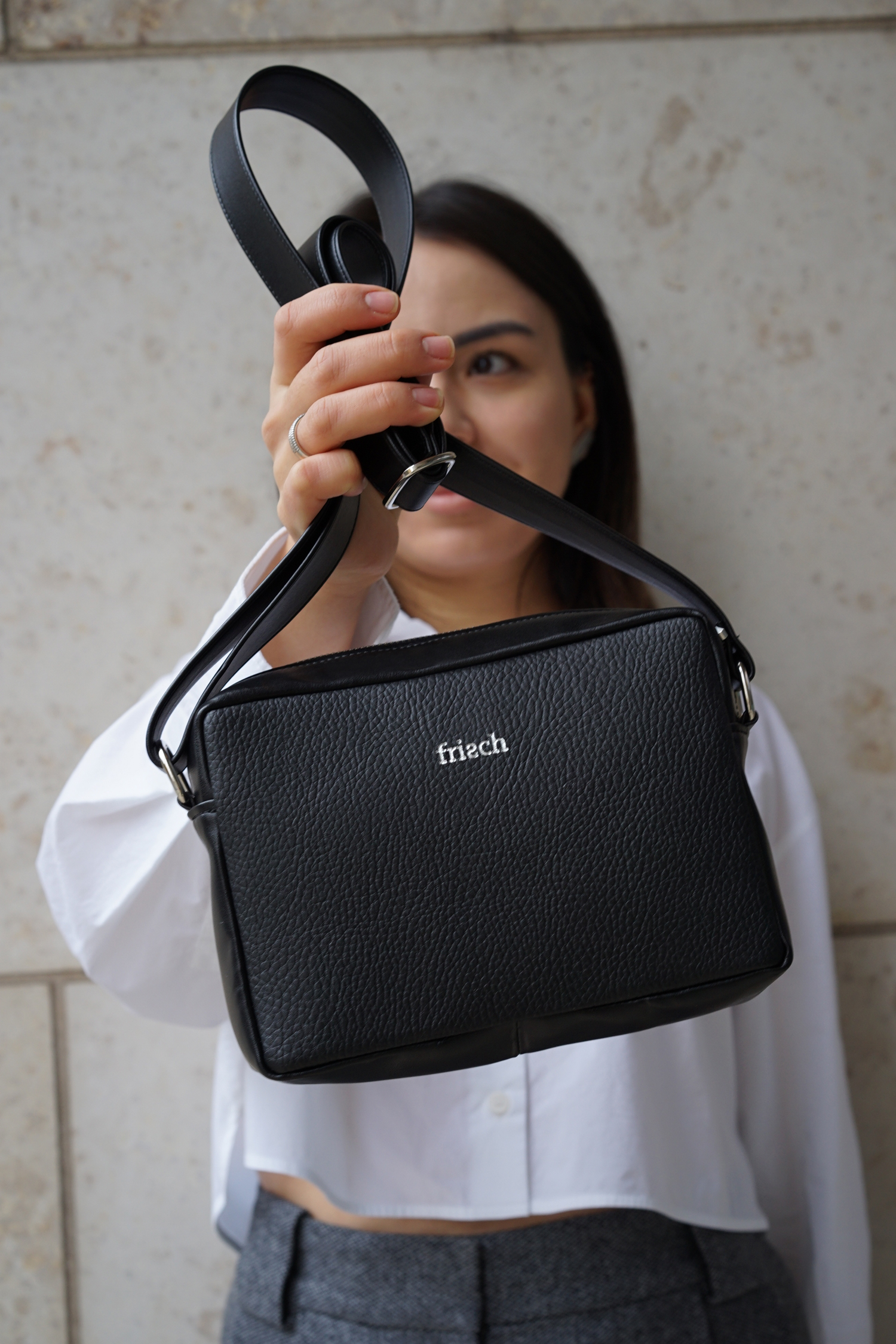 Black vegan handbag deals